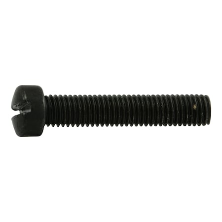 Midwest Fastener #6-48 x 3/4 in Slotted Fillister Machine Screw, Black Oxide Steel, 6 PK 32917